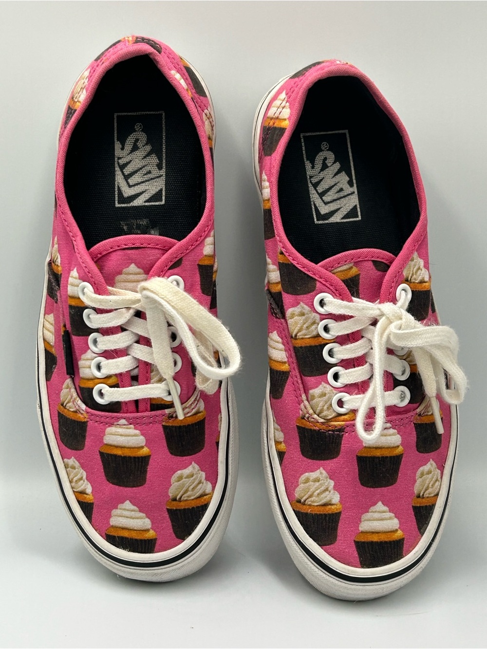 Vans Pink Cupcake Print Canvas Sneakers Cake Lovers
